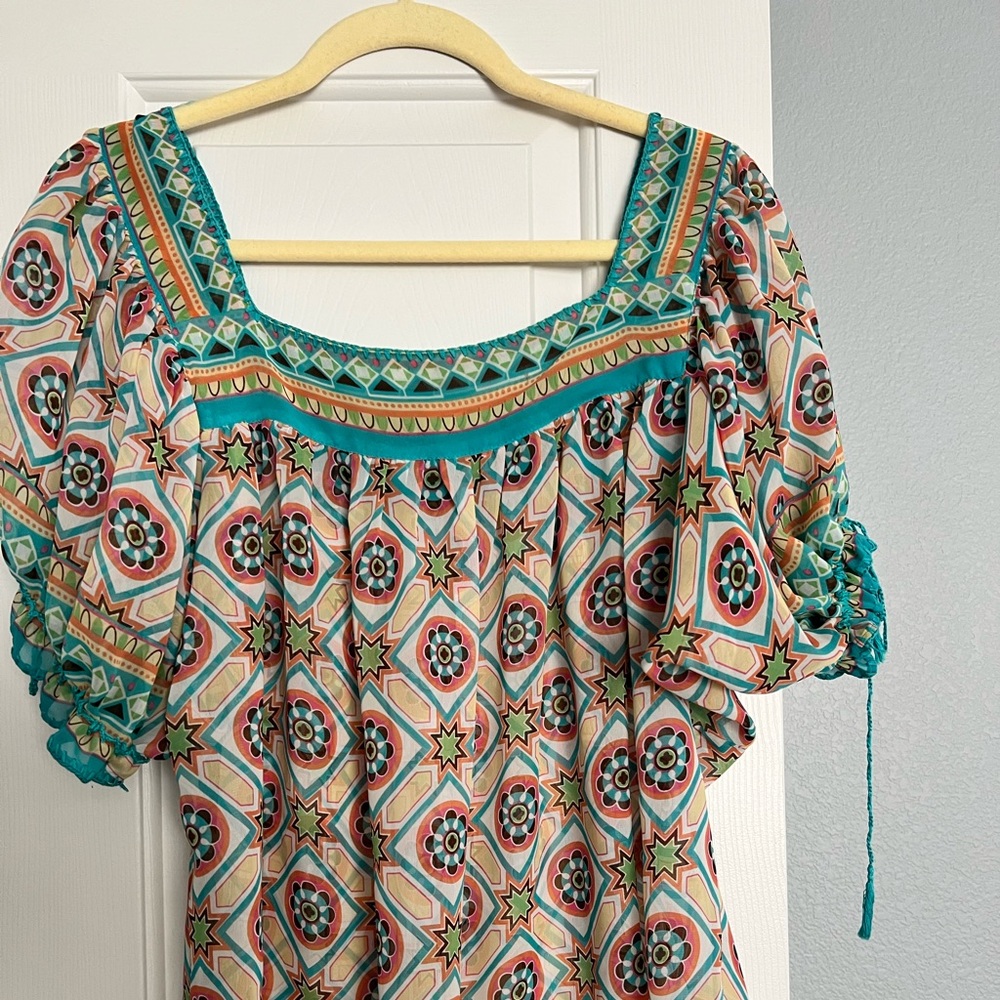 Nicole Miller semi-sheer, top